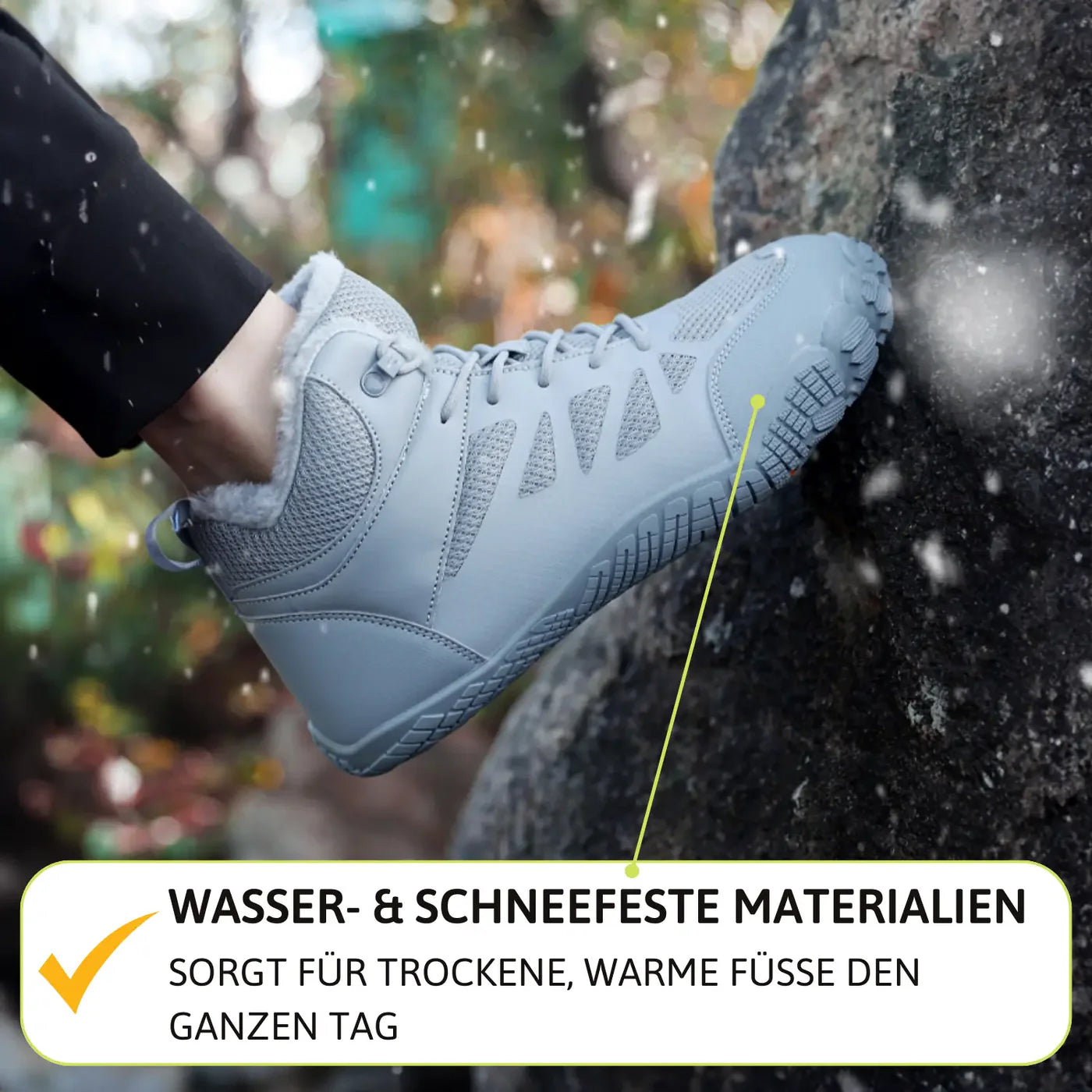 Frostline Max - Warme und wasserabweisende Barfußschuhe