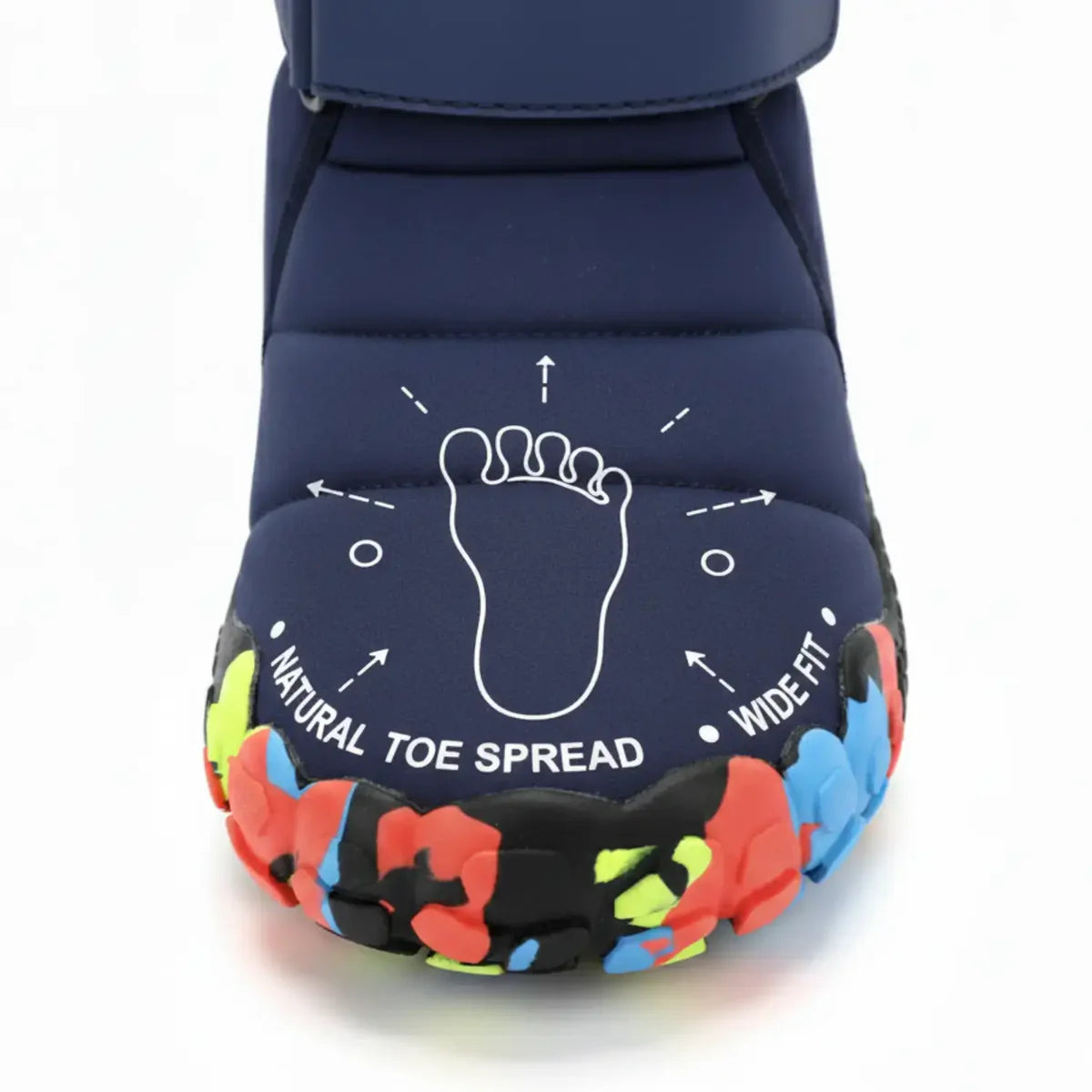 Polar Kids - Kinder Winter-gefütterte Knöchelhohe Barfußschuhe mit rutschfester Sohle & Fleece-Fütterung (2 - 10 Jahre)