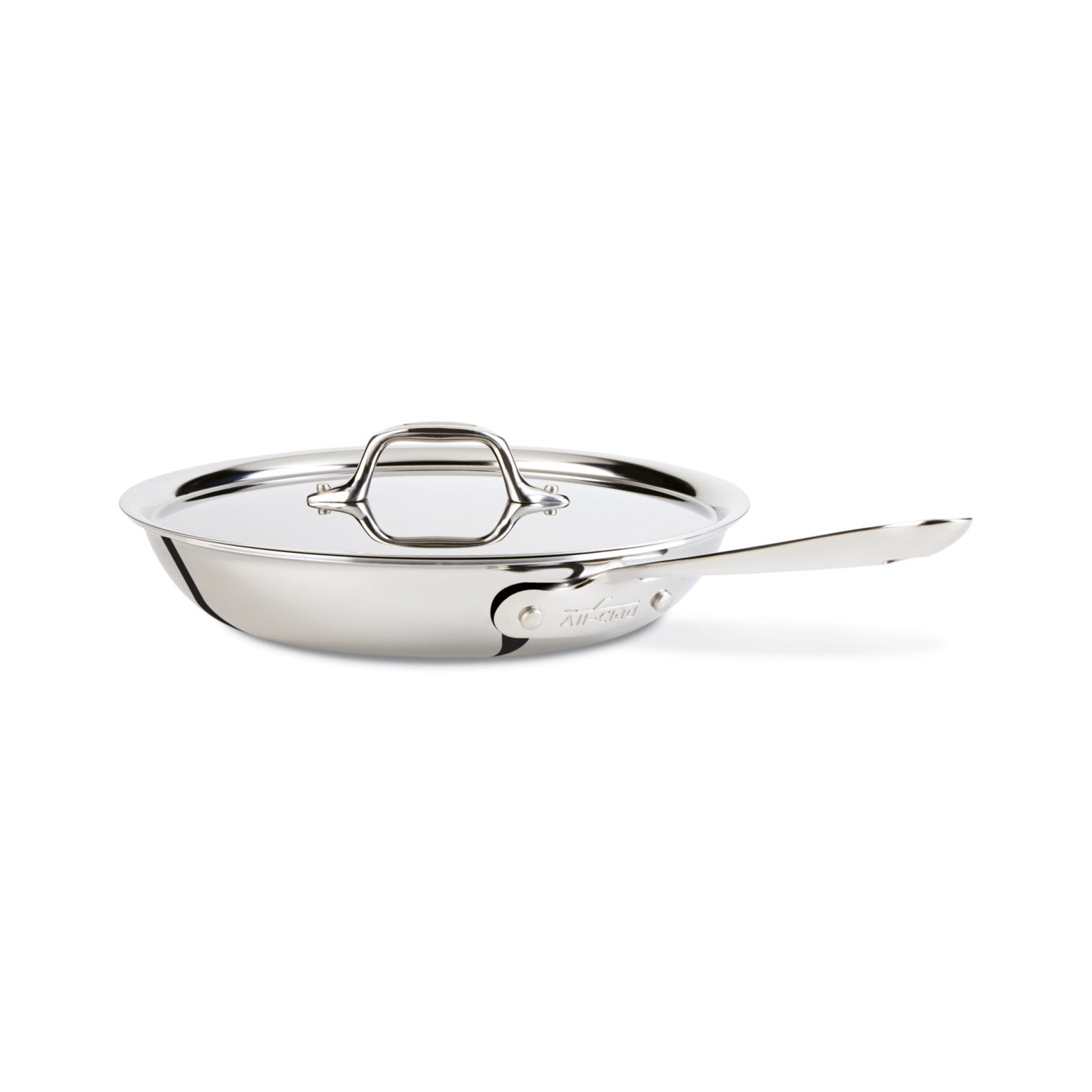 All-Clad D3 TriPly non-stick frying pan with lid for professional cooking