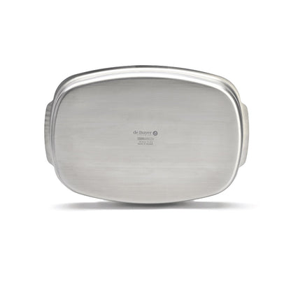 De Buyer Stainless Steel 3-Piece Roasting Pan Set in use cooking