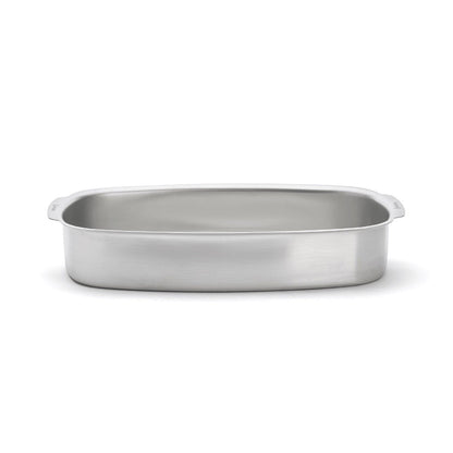 De Buyer Stainless Steel 3-Piece Roasting Pan Set on countertops
