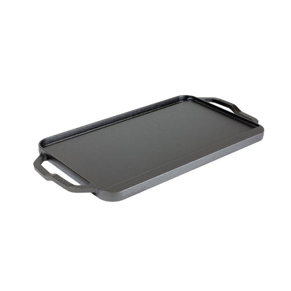Top view of Lodge Chef Collection reversible non-stick griddle, 50x25cm