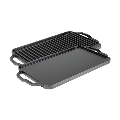 Professional-grade reversible non-stick griddle from Lodge Chef Collection, 50x25cm