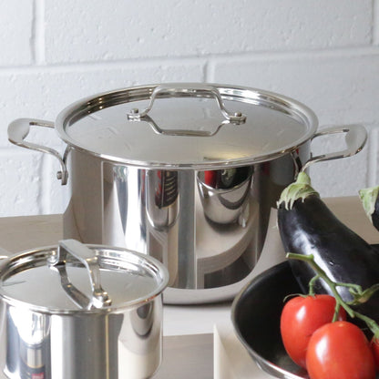 Close-up of Silampos TriPly Casserole's High-Quality Construction