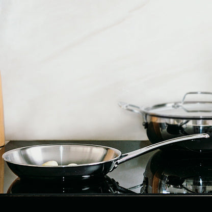 Cooking with Silampos TriPly non-stick frying pan for efficient results