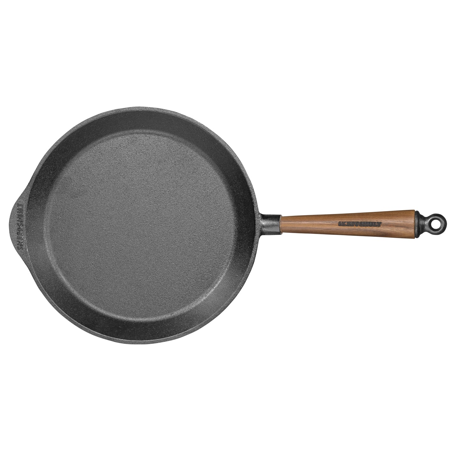 Cast iron frying pan with walnut handle provides exceptional heat retention and cooking results, making it a must-have for an