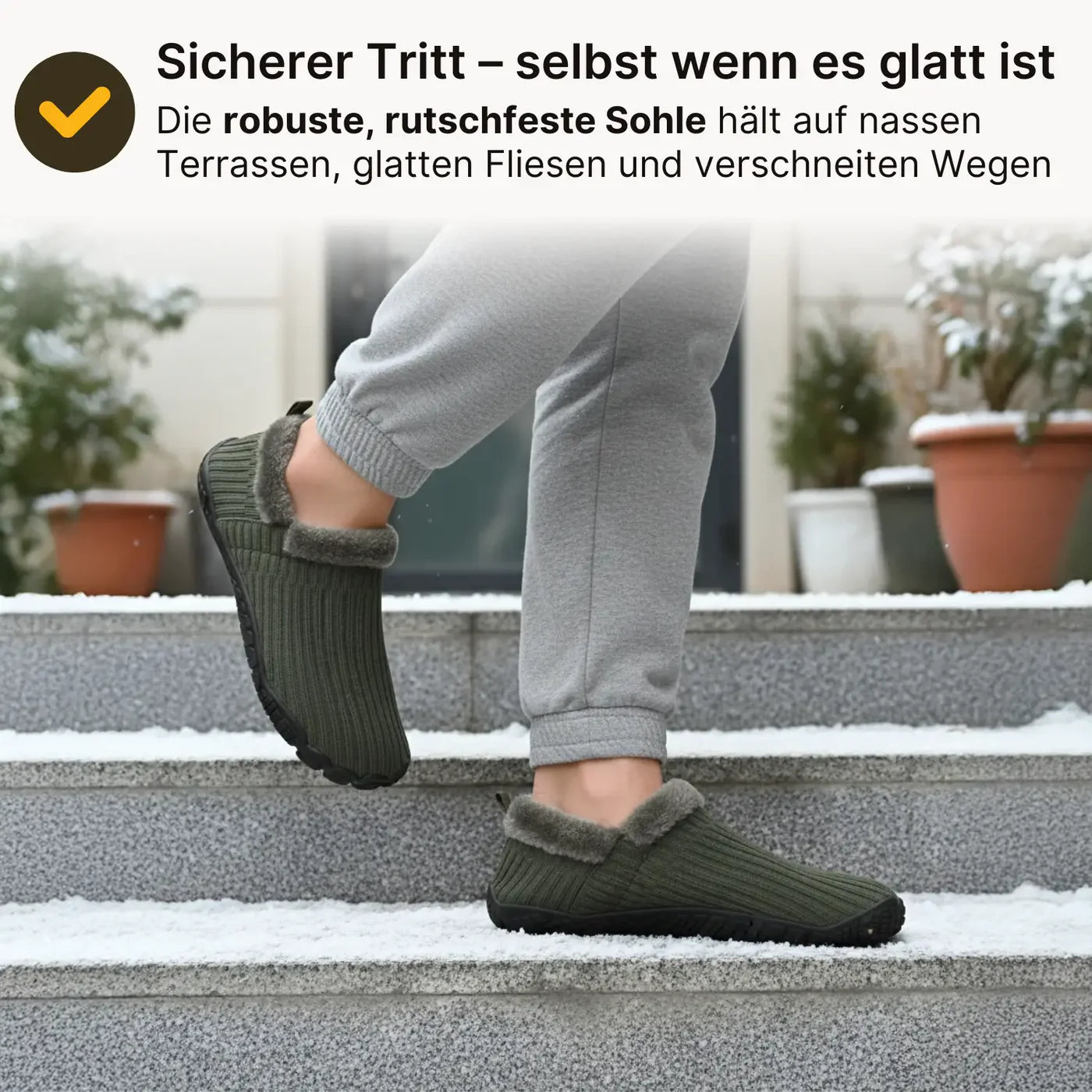 Hommies– Kuschelige Fleece-gefütterte Barfuß-Hausschuhe mit rutschfester Sohle für Innen & Außen (Unisex)